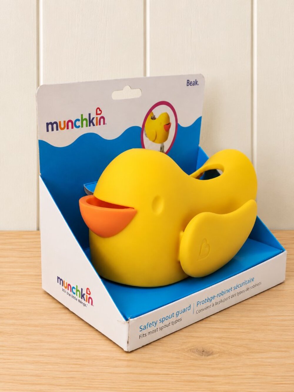 Munchkin Beak Yellow Rubber Duck Bathtub Safety Spout Guard Baby Bath Kids NEW